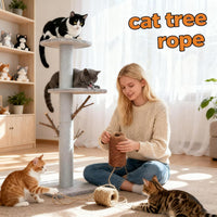 HTJZWG 164 foot roll of light natural sisal rope for cat tree and scratching post repair - view 4