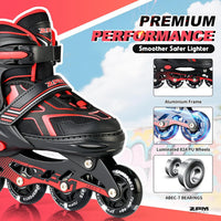 2PM SPORTS Adjustable Inline Skates for Kids, Youth and Adults – Fun for Kids & Family - B Red / Medium - Big Kid (13C-4 US) - image 2