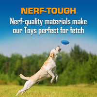 Nerf Dog Toy Gift Set, 3-Piece Set of Outdoor Dog Toys for Fetch, Includes Checker Crunch Ball, Spike LED Squeak Ball and Tire Squeak Football