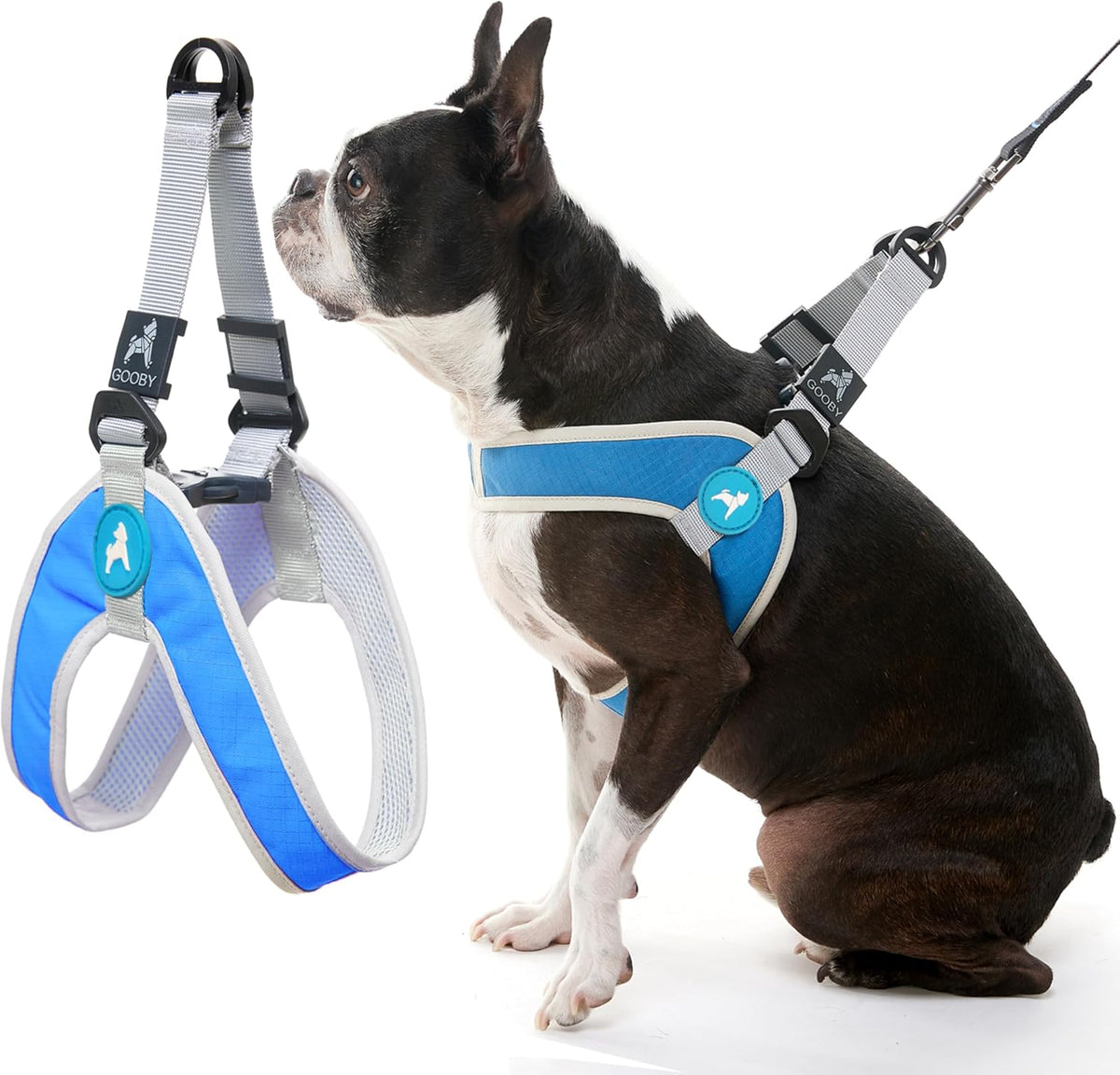 Gooby Simple Step-in III Dog Harness - Large chest (18.5∼23.75") / Blue