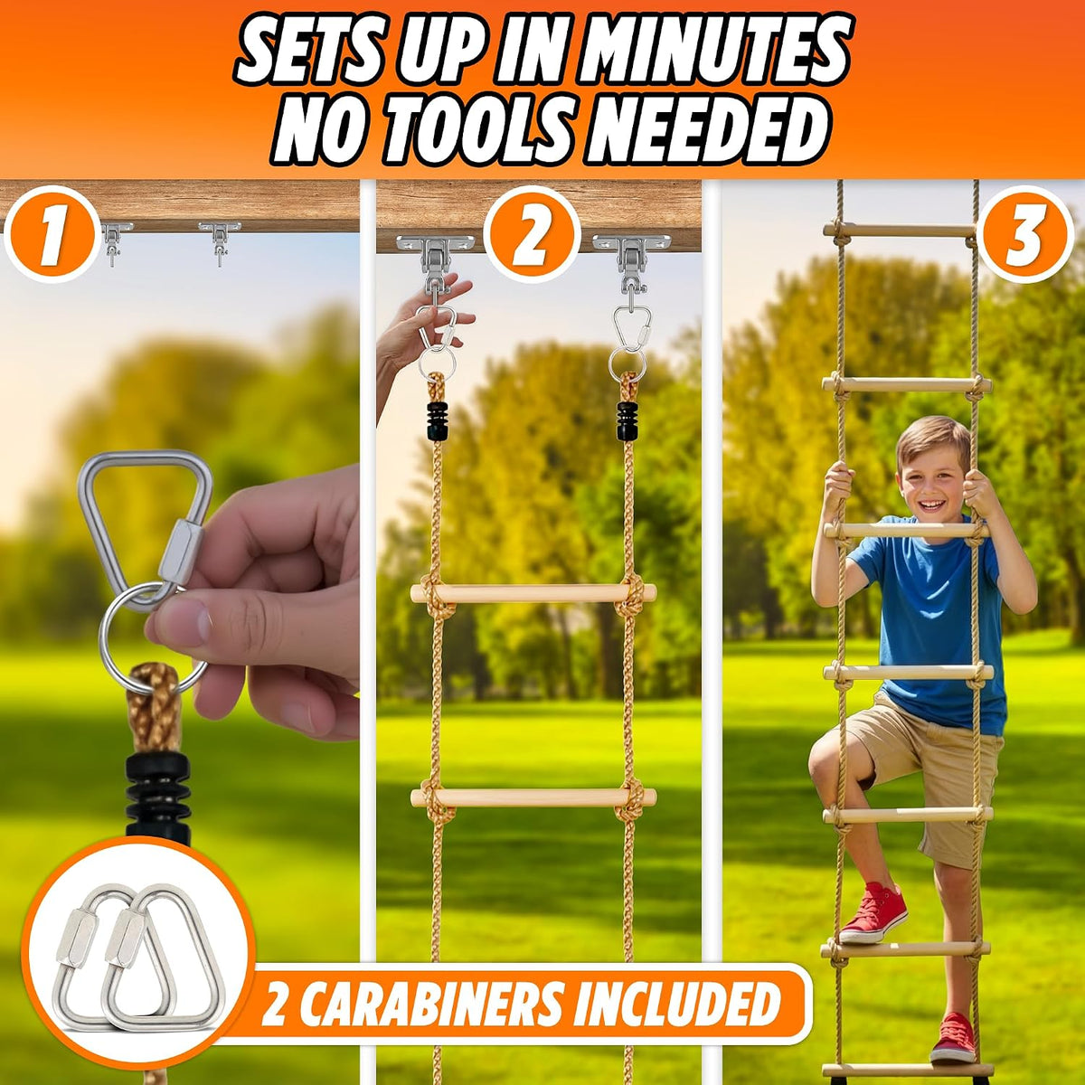 Wooden Rope Ladder for Kids - image 3