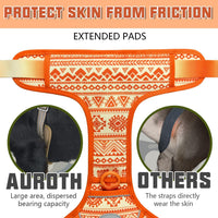 AUROTH Dog Harness for Large Dogs - Tribal Patterns-Orange / L(Neck:18-29",Chest:24-37"),45-80 lbs - image 4