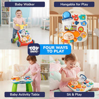TOY Life 3-in-1 Baby Push Walker & Activity Center, 12+ Months - Primary Color - image 2