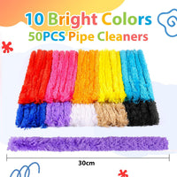 Caydo 50PCS Extra Thick Pipe Cleaners with 100pcs Eyes - Multicolor - image 3