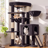 Globlazer F70 Pro Heavy Duty Cat Tree Tower for Indoor Cats Large - Dark Grey / L