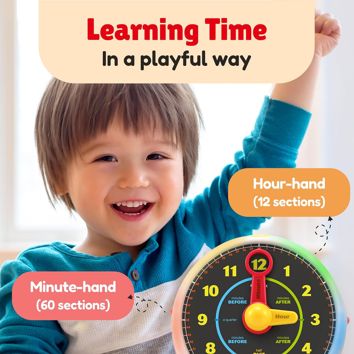 BEST LEARNING Learning Clock, Talking Teaching Clock for Kids - image 4