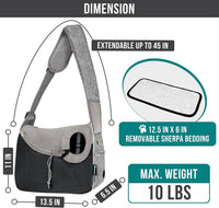 PetAmi Dog Sling Carrier for Small Dog - Gray - image 2