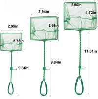 3PCS Aquarium Fish Net Fine Mesh Net Quick Catch Nets Nylon Fishing - 3in 4in 6in Have Hook - image 2