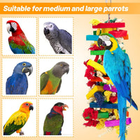 Extra Large Natural Wood Bird Toys for Macaws, African Grey - Long - image 4