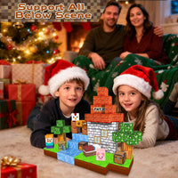 Annexfun 150PCS Magnetic Blocks, Magnetic Building Blocks - Forest Windmill Home - image 3