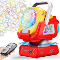 Upgraded Bubble Machine Outdoor Toys for Kids & Wedding Party – Fun for Kids & Family - Red