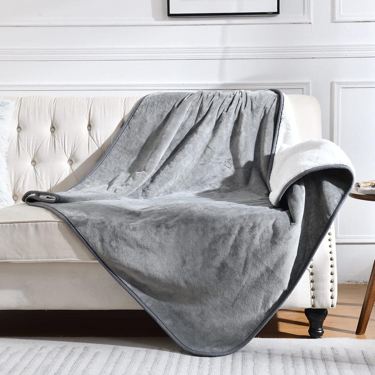 Soft Waterproof Blanket for Bed Couch Sofa - 60x80 inches / Grey