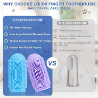 Dog Toothbrush Dog Tooth Brushing Kit Dog Finger Toothbrush for Dog Teeth Cleaning&Dog Dental Care,Cat Toothbrush Dog Tooth Brush Puppy Toothbrush (Blue Green Pink Purple(4-Pack))
