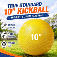 Jenaai blue kickball set with 10 inch ball, rubber bases, cones, scoreboard and pump - view 9