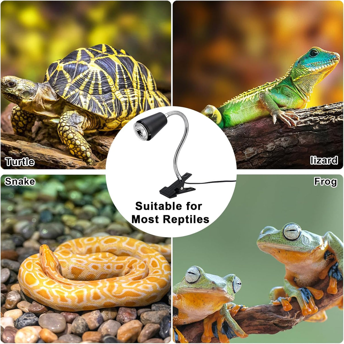 Reptile Heat Lamps, UVA/UVB Turtle Heat Lamp - Light Stand With Timed Start and Stop and Dimmer - image 3