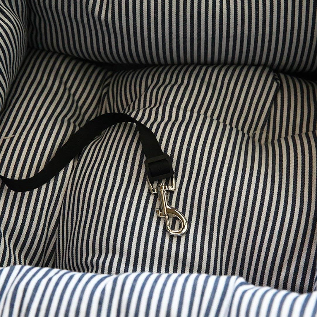 BLOBLO Dog Car Seat Pet Booster Seat Pet Travel Safety Dog Bed - Coffee Stripe - image 4