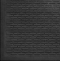 Indoor/Outdoor Hose-Wash Ribbed Design Non-Slip Rubber 3x5 Modern Area Rug for Living Room, Bedroom, Dining Room, Office, 35" x 60", Black
