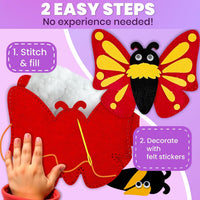 QUOKKA kids sewing kit with 12 felt toy projects and storage box - view 21