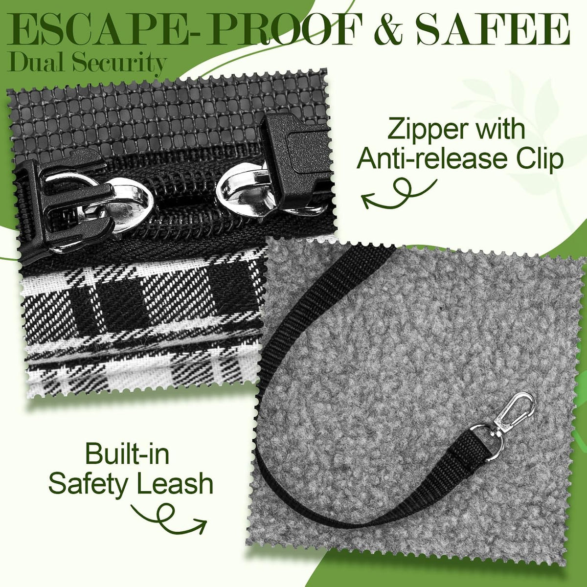 Large Cat Carrier Dog Carriers Soft for Small Medium Cats Puppies Up - Black - image 3