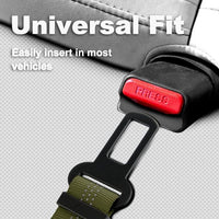 Plutus Pet Dog Seat Belt for Car, Adjustable Dog Car Harness with Carabiner Clip, Reflective Safety Dog Seatbelt Leash with Elastic Bungee, Ranger Green