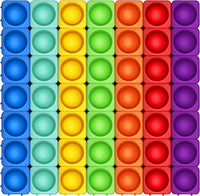 Candisplay giant silicone pop fidget blocks in red, yellow and green, 16 pieces - view 3