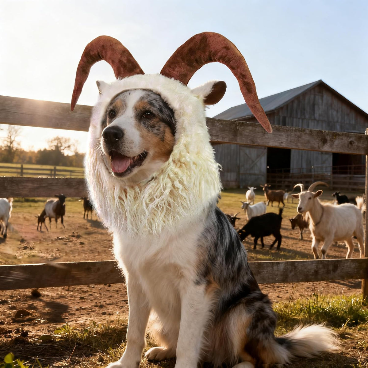 Funny Pet Reindeer Moose Costumes for Dog - Goat / Size M