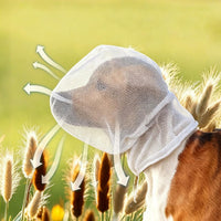 Foxtail Mask Dogs Head Protector - White XS - image 4