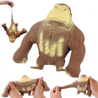 Stretchy Glue-Sand Filled Rubber Gorilla, Latex Gorilla Soft Decompression Doll Toy,Squishy Monkey Toy, Animal High-Elastic Stretchable, Decompression Toy for Adults and Children (Gorilla--L)