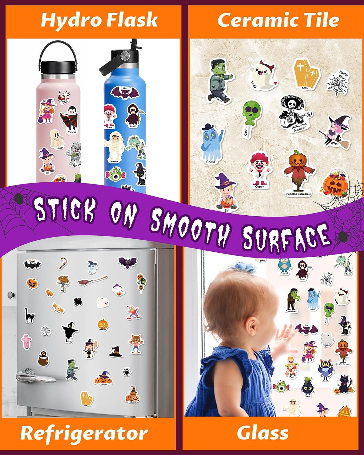 Walenced Reusable Sticker Book, Stickers for Kids - Halloween - image 4