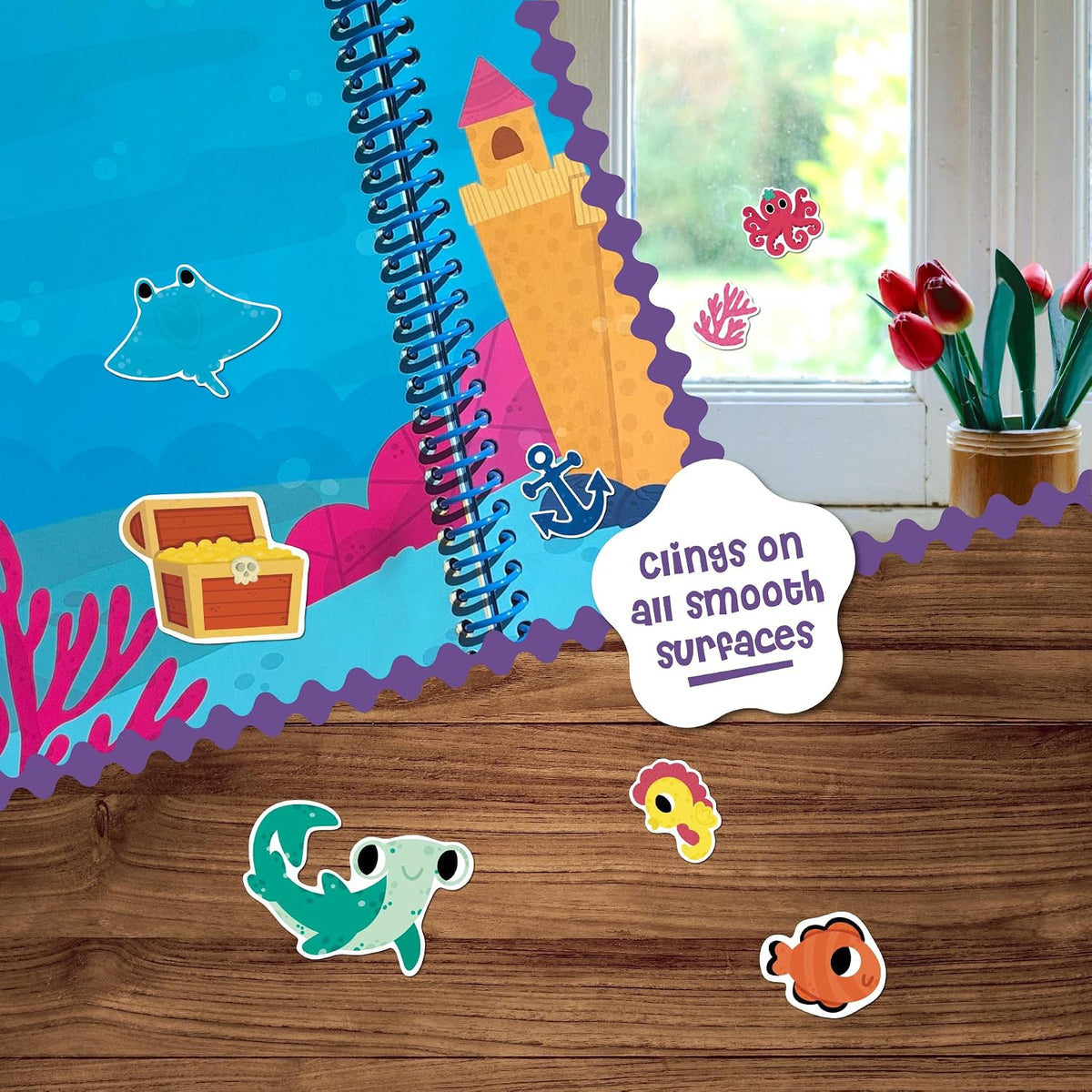 Stick4Ever Jelly Sticker Book, for Kids, Waterproof - Under The Sea - image 2