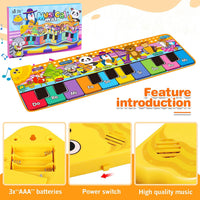 Floor Piano Mat, Musical Educational Keyboard Playmat for Kids Aged 1 2 3+ – Fun for Kids & Family - Music Sensory Piano Mat - image 3
