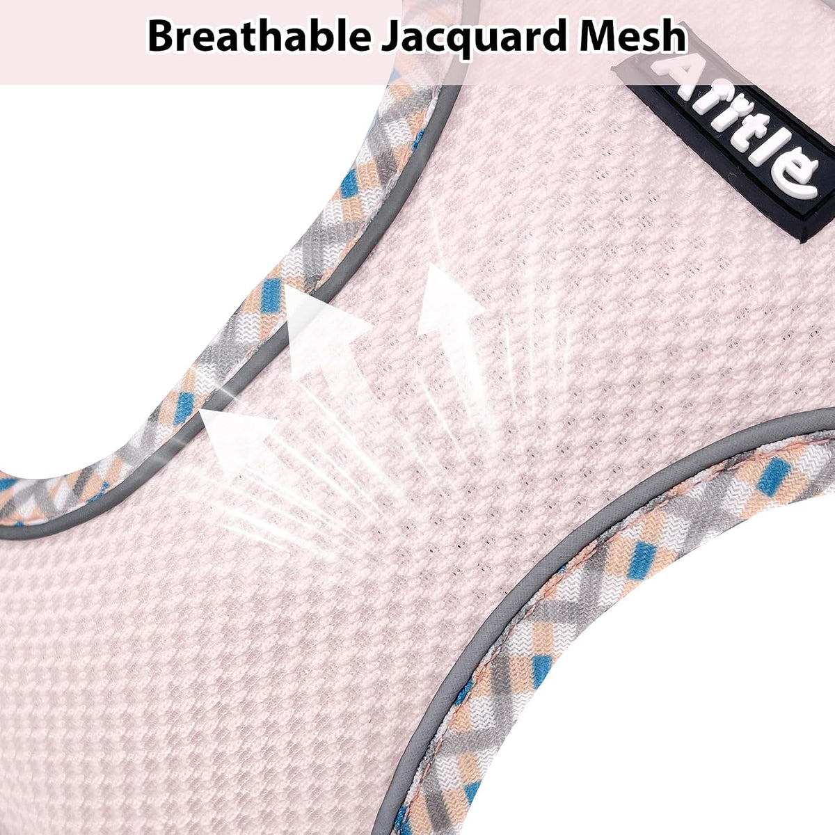 Breathable Dog Harness Small Sized and Leash Set - Blue-Pink / XXS(Chest: 10 - 11.5") - image 2