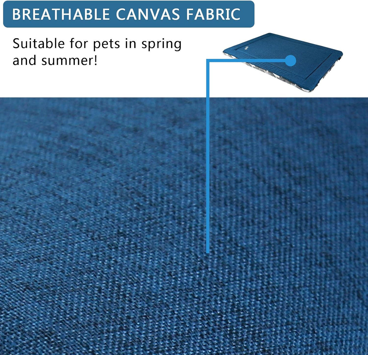 KROSER Fancy Crate Pad Bed Mat Reversible, Machine Washable - Large - image 3