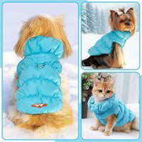 Warm Fleece Dog Jacket Coat for Small Medium Dog Winter Clothes Girl – Essentials for Dogs - Blue / X-Small - image 3