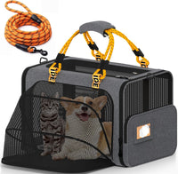 Expandable Pet Carrier for Small Cats & Dogs - 24.0"L x 16.0"W x 16.0"H / Mid-Hemp Gray