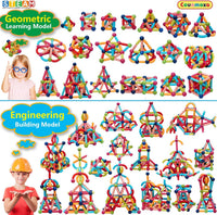 COUOMOXA Magnetic Building Blocks STEM for Toddlers: 74pcs Montessori - 132 PCS - image 3