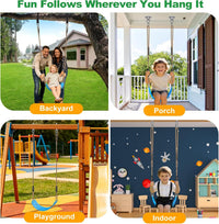 SELEWARE Black High Back Full Bucket Toddler Swing Seat w/Adjustable - Blue Swing Seat (1 Pack) - image 2
