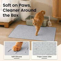 OHMO Large Cat Litter Mat - Ash Grey / 23.5x16" - image 3