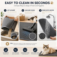Cat Litter Mat, 30" x 22" Extra-Large - Gray / 30x22in - image 4