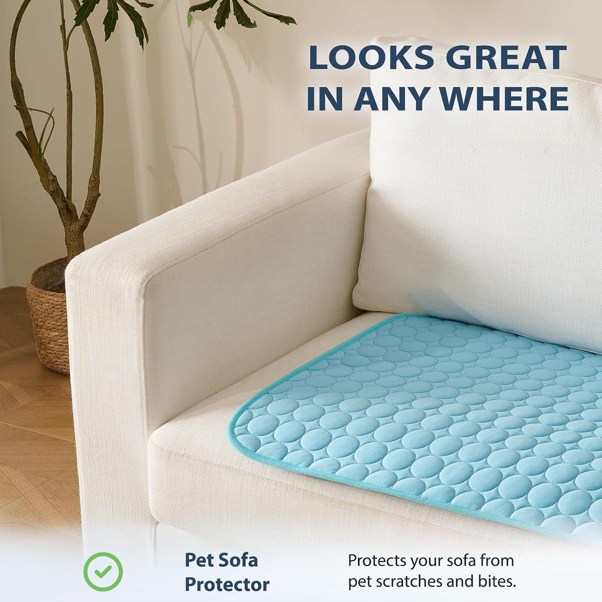MICROCOSMOS Summer Cooling Mat & Sleeping Pad - 19" x 15" / Blue - image 4
