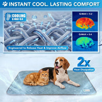 PetAmi Waterproof Dog Cooling Mat Pet Pad for Crate Couch Bed - Light Blue / Medium (29x40) - image 2