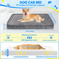 Dog Car Bed, Non-Slip Backseat Extender Pet Mat 50"x24.6"x2" – Essentials for Dogs - Medium (50"L×24.6"W×4"H) / Dark Gray - image 2