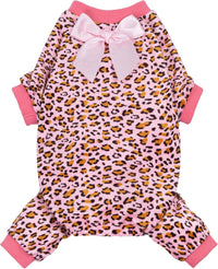 Fitwarm Funny Duck Dog Pajamas - Leopard / Small