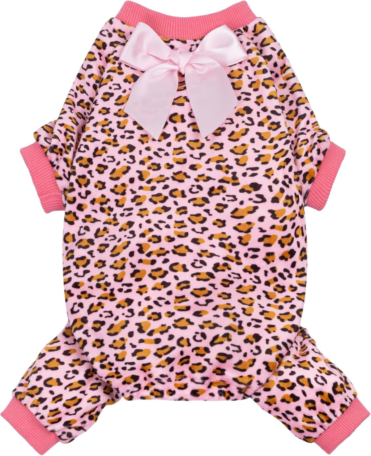 Fitwarm Funny Duck Dog Pajamas - Leopard / Small