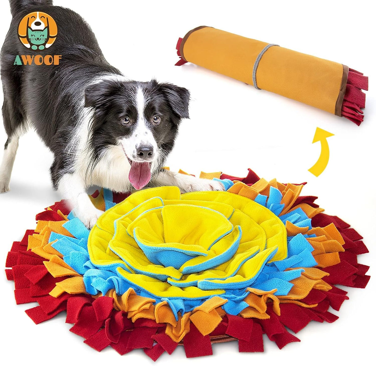 AWOOF Pet Snuffle Mat for Dogs - red
