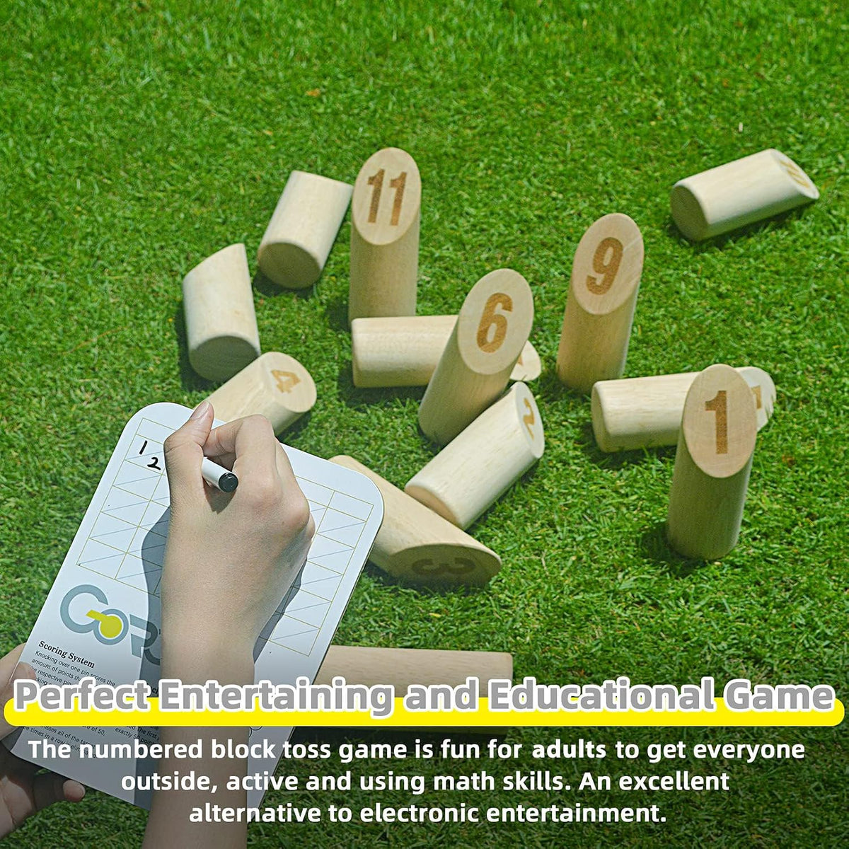 Gorock Numbered Block Toss Games Set for Adults and Family – Fun for Kids & Family - image 4