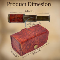 6" inch Handheld Brass Telescope with Wooden Box - Antique 6" - image 2