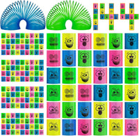 Cocurb mini spring party favors, 36 plastic springs in 4 bright colors with face expressions - view 2