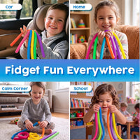 BUNMO Stretchy Strings, Stimulating & Fun Fidget Toys for Kids - Original - 6 Pack - image 3