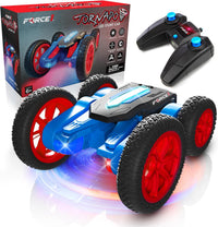 Force1 Tornado Blue LED Remote Control Car for Kids - Red Tornado